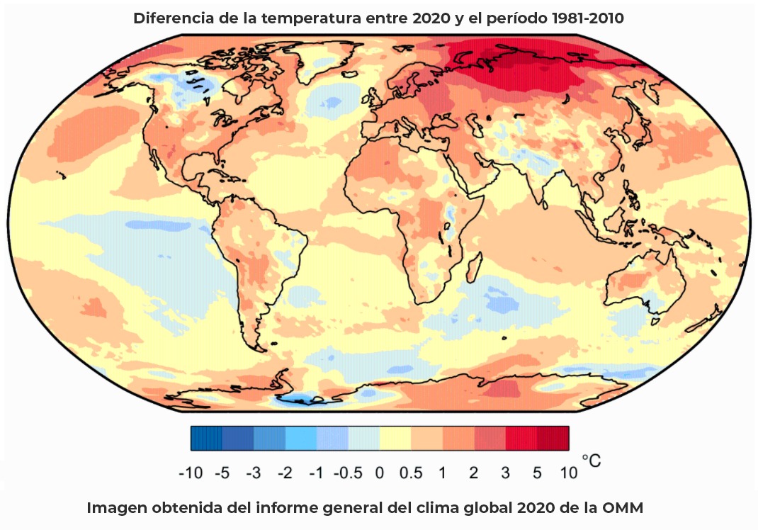 El 2020 fue el segundo año más cálido a nivel global