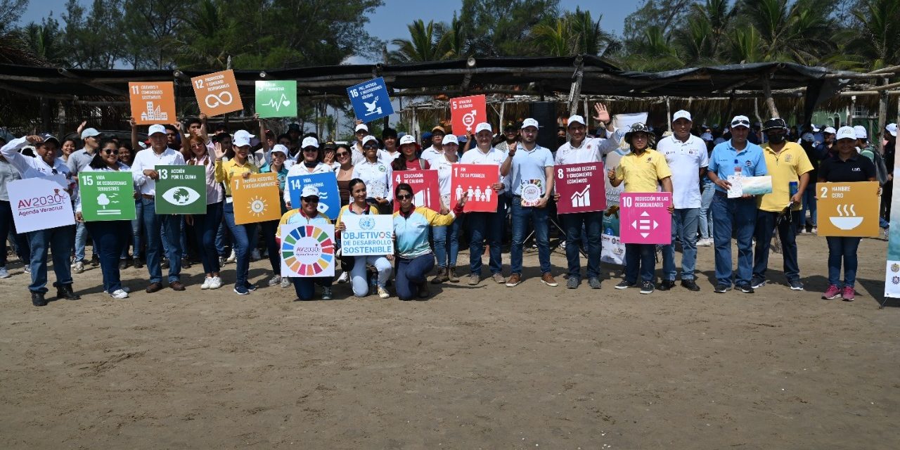 Se realiza limpieza de playas en Tuxpan, dando cumplimiento a los objetivos de la Agenda 2030