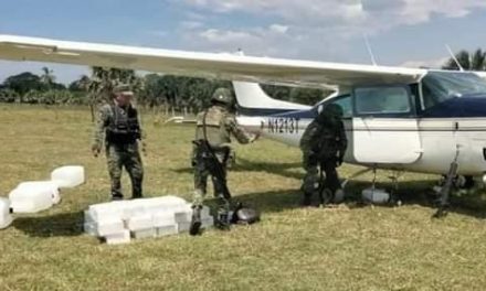 Ejército y Fuerza Aérea Mexicanos aseguran aeronave y posible cocaína en Chiapas