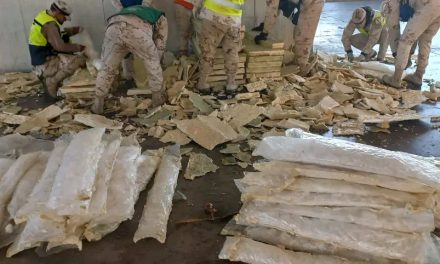 Ejército Mexicano y Guardia Nacional aseguran más de 400 kilogramos de posible metanfetamina y vehículo en Sonora