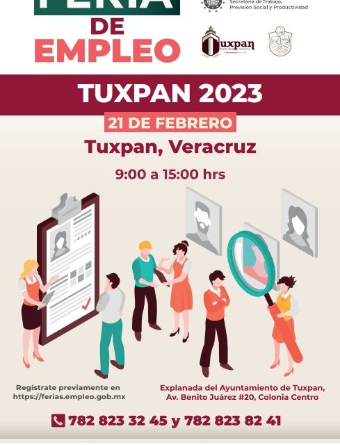 El próximo martes se realizará la “Feria de Empleo Tuxpan 2023”
