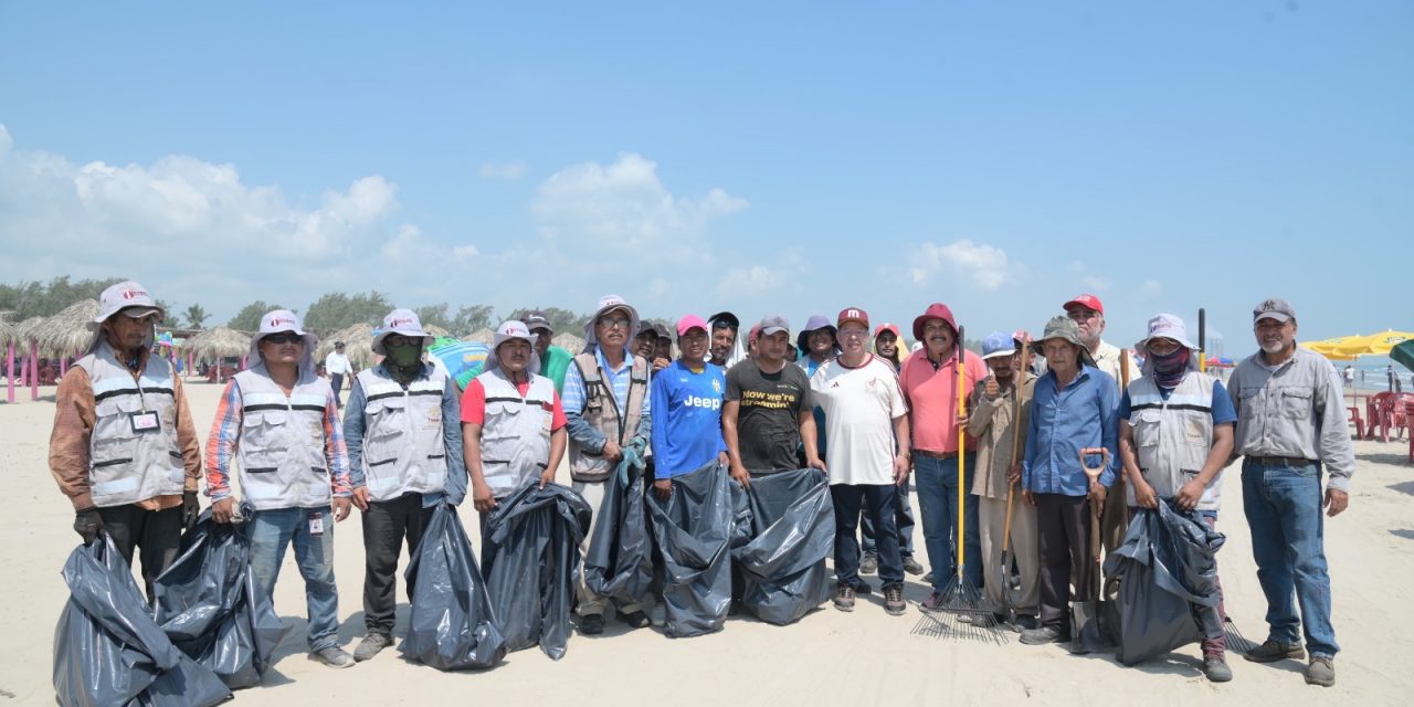Secretaría de Marina y Gobierno de Tuxpan realizan una nueva “Jornada de Limpieza de playas”
