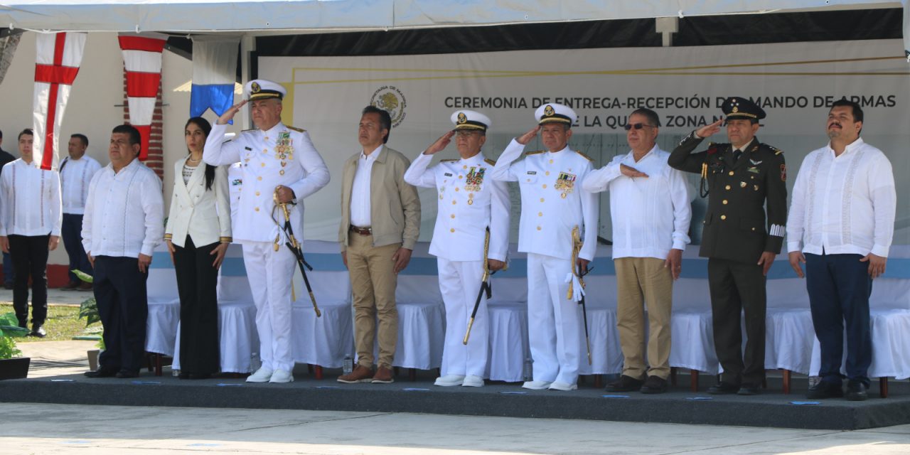 La Quinta Zona Naval realiza Ceremonia de Cambio de Mando de Armas, en Tuxpan Veracruz