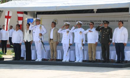 La Quinta Zona Naval realiza Ceremonia de Cambio de Mando de Armas, en Tuxpan Veracruz