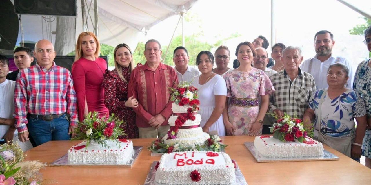 180 parejas contrajeron matrimonio en Tuxpan, como parte del Programa “Bodas Colectivas 2024”