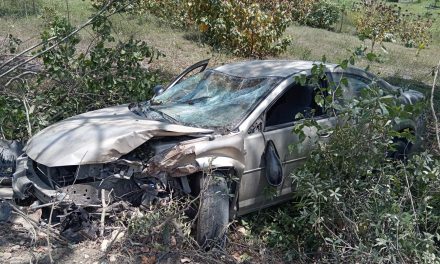 VEHÍCULO DESTROZADO Y ABANDONADO