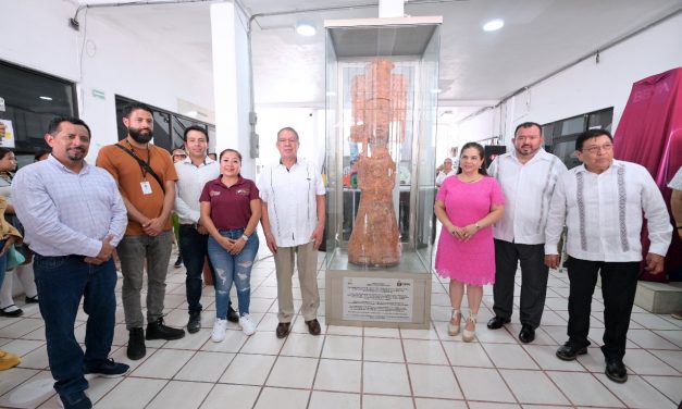 Réplica de Omeycualiztli, “Diosa de los Atardeceres”, estará en la planta baja de presidencia municipal de Tuxpan