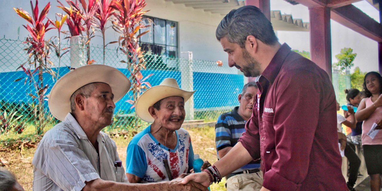 Comunidades de Tuxpan adelantan el triunfo de Daniel Cortina