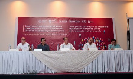 Se realizó en Tuxpan el Taller para Comités de Participación Ciudadana en Materia de Prevención Social de la Violencia y la Delincuencia