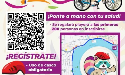 Participa con toda la familia en la “Rodada 6 K” que se realizará este lunes 12 de agosto, a las 18:00 horas, con salida en la Unidad Deportiva