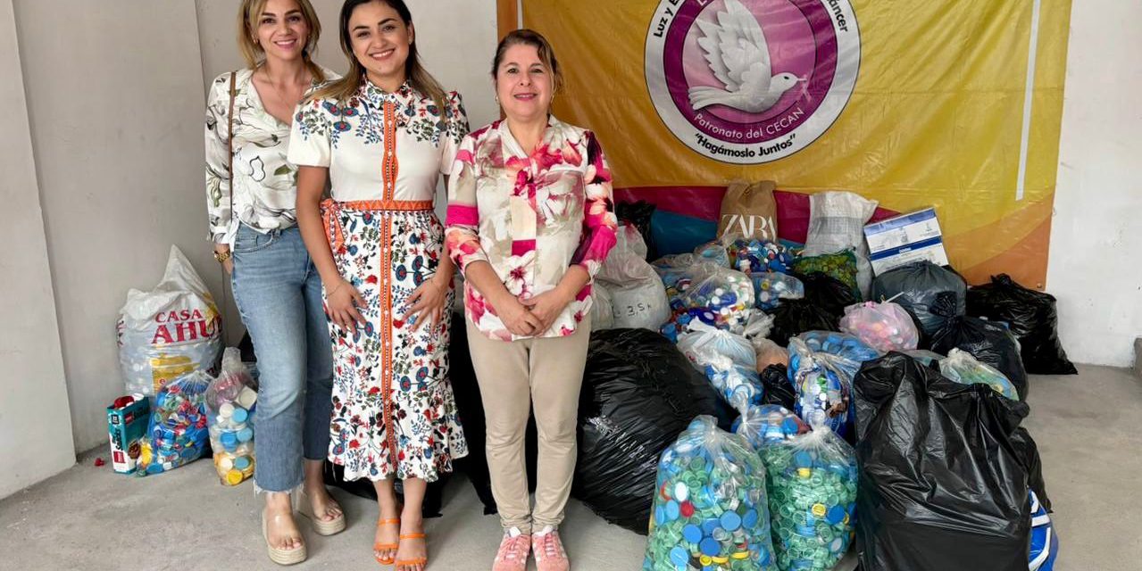 Entrega DIF Tuxpan más de 2 toneladas de tapitas plásticas a fundación LEPACH para apoyar a pacientes con cáncer