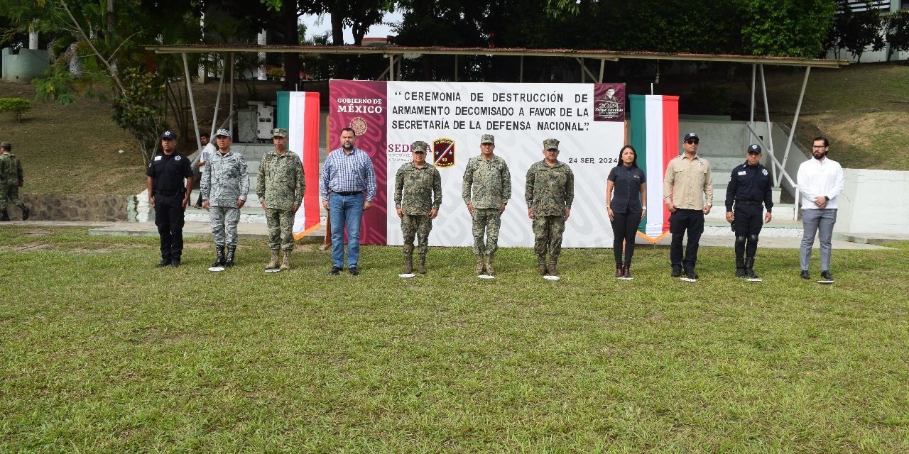 Destrucción de Armamento Decomisado a favorde la Secretaría de la Defensa Nacional.