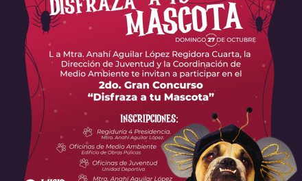 Inscripciones abiertas para el 2° Concurso “Disfraza a tu mascota”, que se realizará el 27 de octubre, con motivo del Día de Muertos