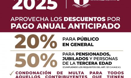 Continúa en Tuxpan el cobro del Impuesto Predial 2025 y años anteriores, en horario de 9:00 a.m. a 14:00 p.m.