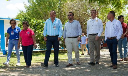 El CETMAR 20 tendrá un moderno techado en su área de usos múltiples y cancha deportiva, anunció el alcalde Dr. Jesús Fomperoza Torres