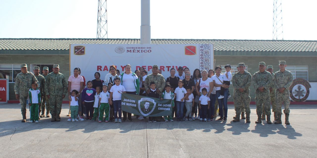 El Ejército Mexicano reafirma su compromiso con la población de Veracruz, llevando esperanza a través de un Rally Deportivo en el municipio de Tempoal, Ver.