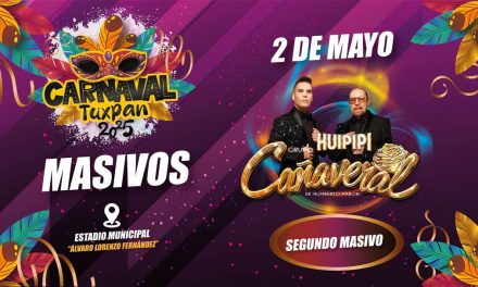 Grupo Cañaveral puso a bailar a miles de asistentes en el segundo concierto del Carnaval Tuxpan 2025