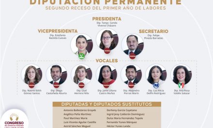 Instalada, Diputación Permanente del segundo receso legislativo