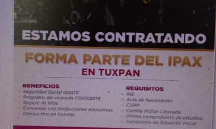 IPAX de Tuxpan Ofertará 15 vacantes en la Feria del Empleo