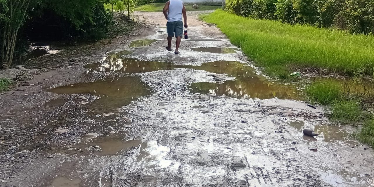 Piden apoyo para mejorar las calles.»Ceiba Rica»