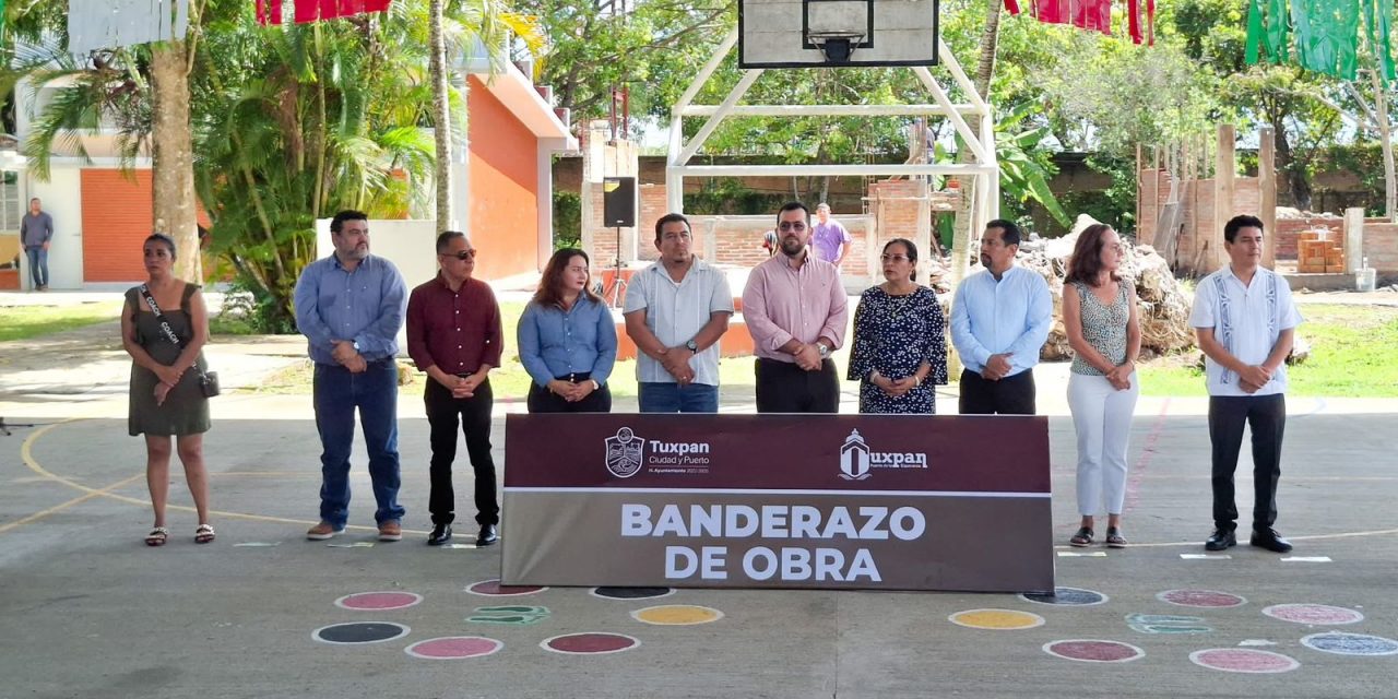 Gobierno de Tuxpan pone en marcha la construcción de 2 aulas en la Escuela Primaria “Minerva”, en la localidad de Cobos