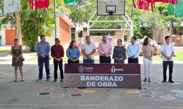 Gobierno de Tuxpan pone en marcha la construcción de 2 aulas en la Escuela Primaria “Minerva”, en la localidad de Cobos