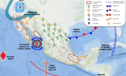 Se pronostican lluvias este fin de semana debido al Frente Frío 4 y un canal de baja presión. Se recomienda estar atentos y tomar previsiones.