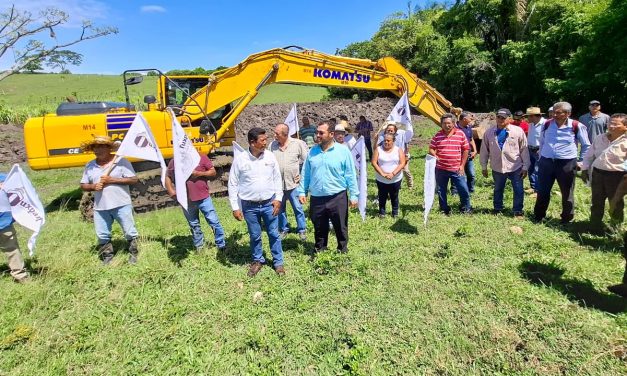 Inicia la construcción de más presas en comunidades de Tuxpan, como parte del Programa de Apoyo para Mitigar los Efectos de la Sequía y el Cambio Climático