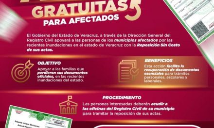 Otorga el Registro Civil Actas para Damnificados