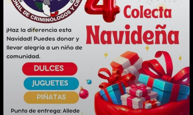 Realizarán colecta de Dulces y Juguetes La Barra Nacional de Criminólogos y Criminalista de Tuxpan