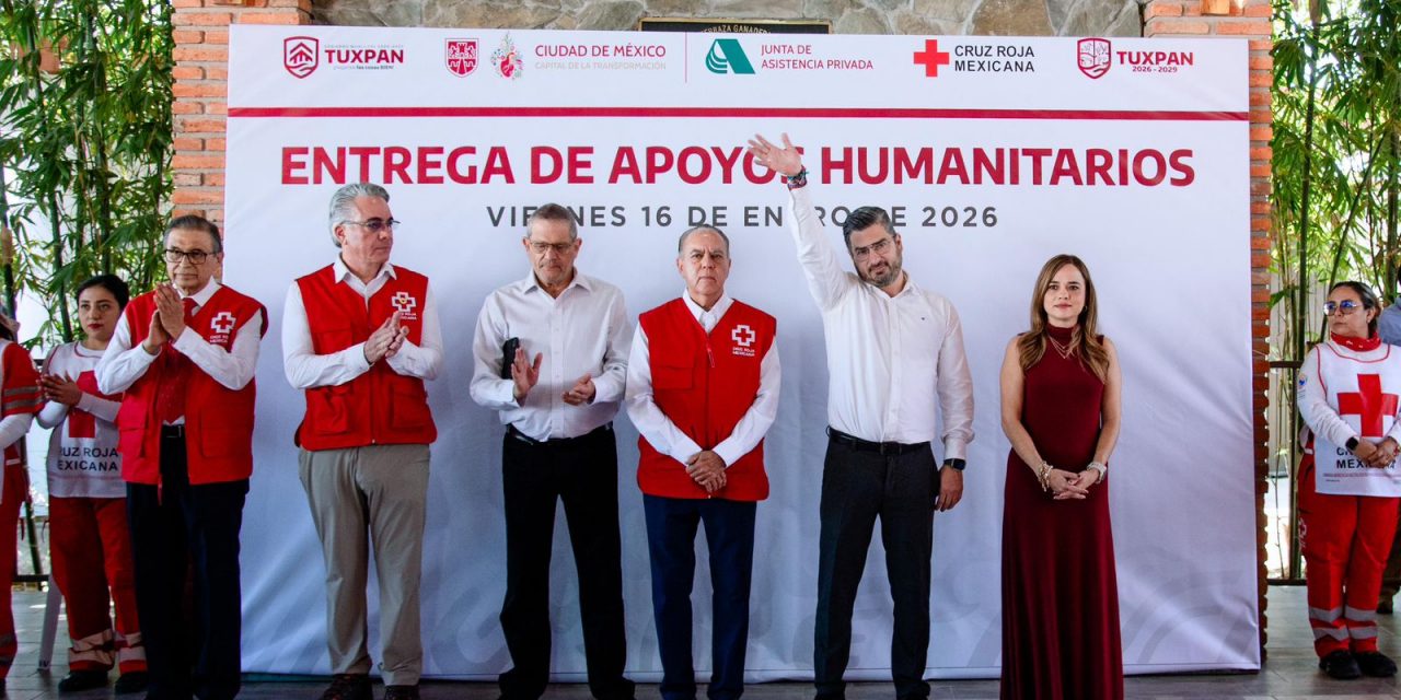 CRUZ ROJA MEXICANA ENTREGA ENSERES DOMÉSTICOS A FAMILIAS AFECTADAS POR INUNDACIONES EN TUXPAN.