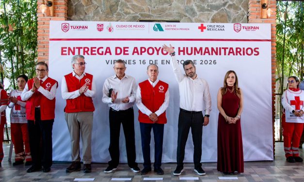 CRUZ ROJA MEXICANA ENTREGA ENSERES DOMÉSTICOS A FAMILIAS AFECTADAS POR INUNDACIONES EN TUXPAN.
