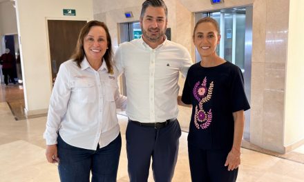 Daniel Cortina recibe a la presidenta Claudia Sheinbaum y a la gobernadora Rocío Nahle en Tuxpan