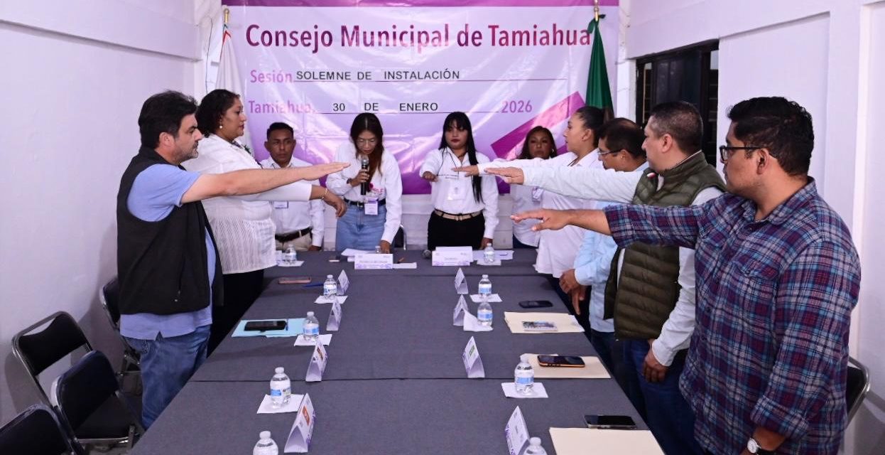 Se llevó a cabo la Sesión Solemne de Instalación del Consejo Municipal de Tamiahua en el marco del Proceso Electoral Local Extraordinario 2026