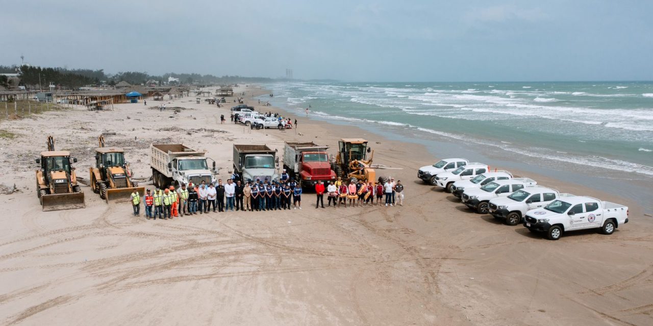 Intensifican labores de limpieza en zona de playa previo al periodo vacacional de Semana Santa