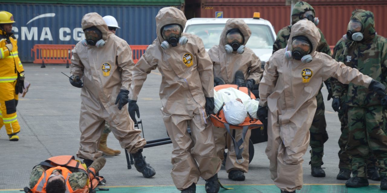 Marina realiza ejercicio de incidente QBRN en el Recinto Portuario deVeracruz