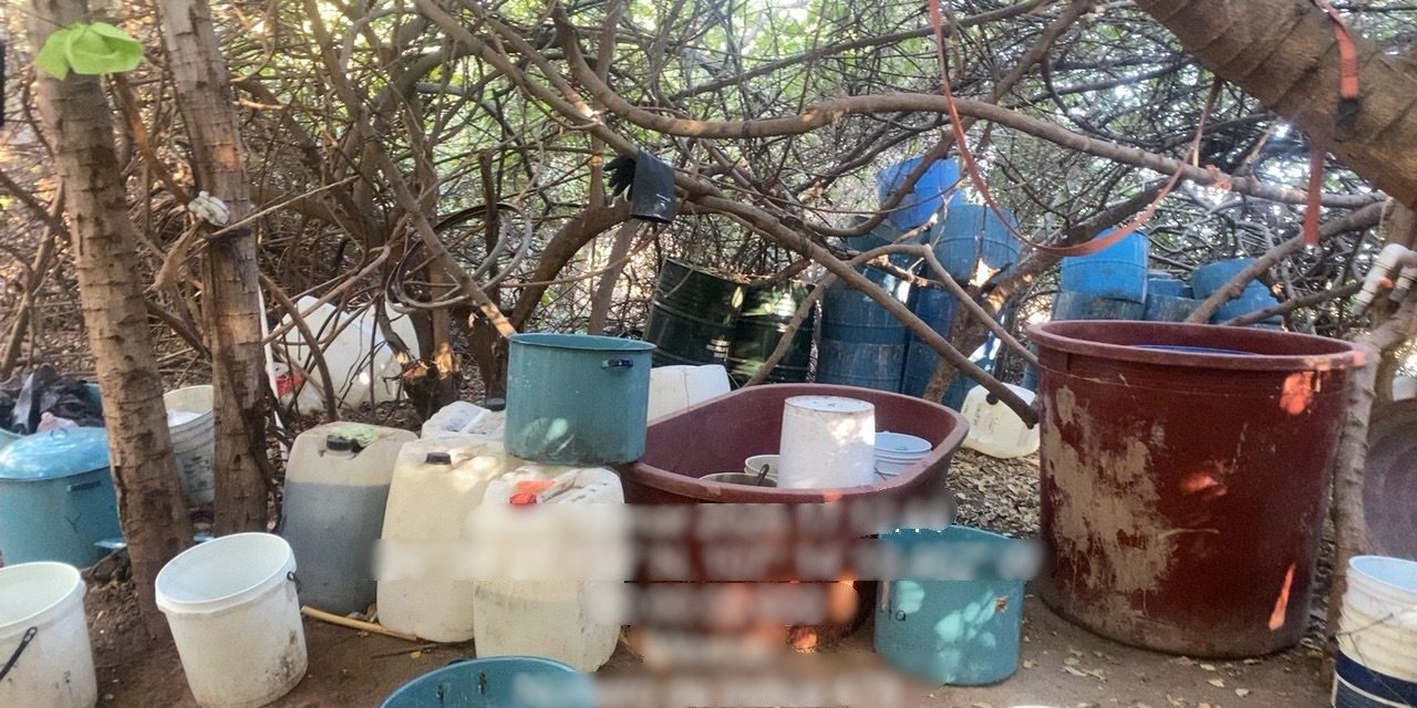 Marina coadyuvancia con SSPC, localiza laboratorio clandestino en el poblado “El Tule”, Culiacán, Sinaloa