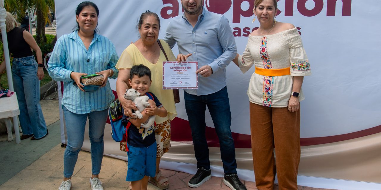 Tuxpan impulsa el bienestar animal con exitosa campaña de adopción