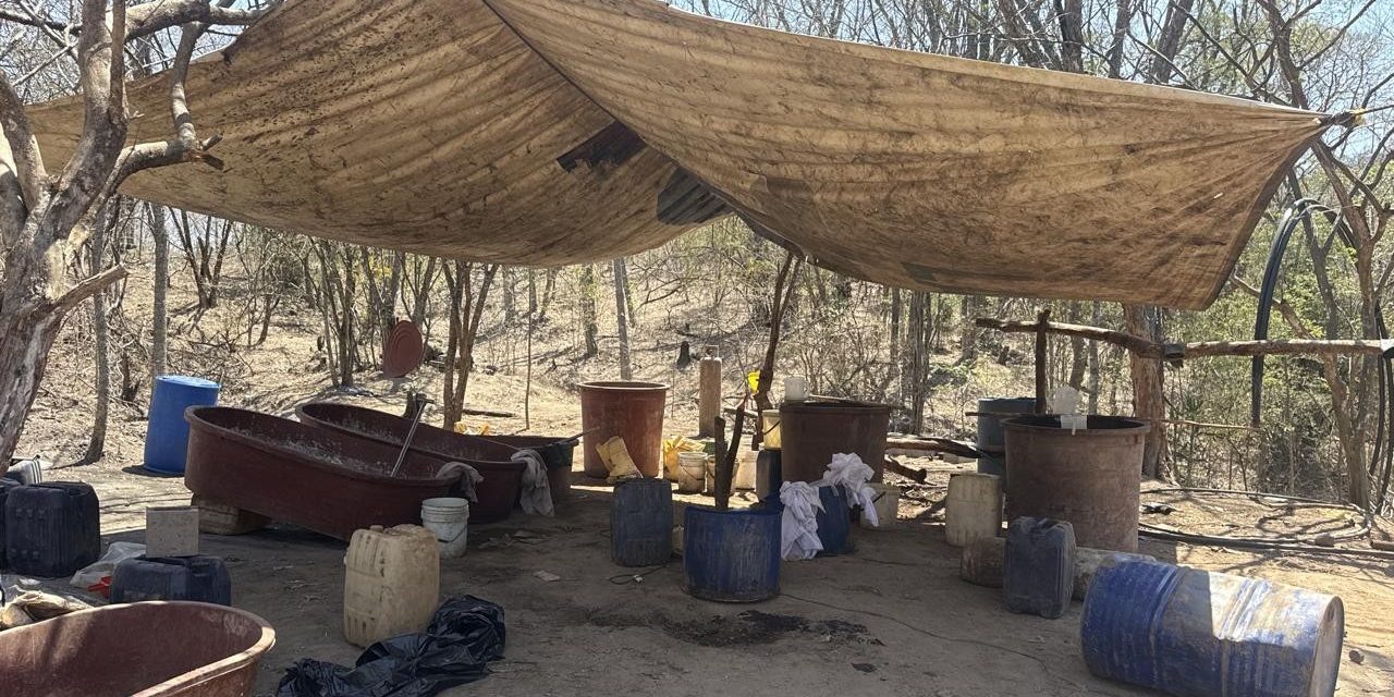 Marina en coadyuvancia con Fiscalía General de la República, localizan y neutralizan un laboratorio clandestino en Las Juntas, Mocorito, Sinaloa*