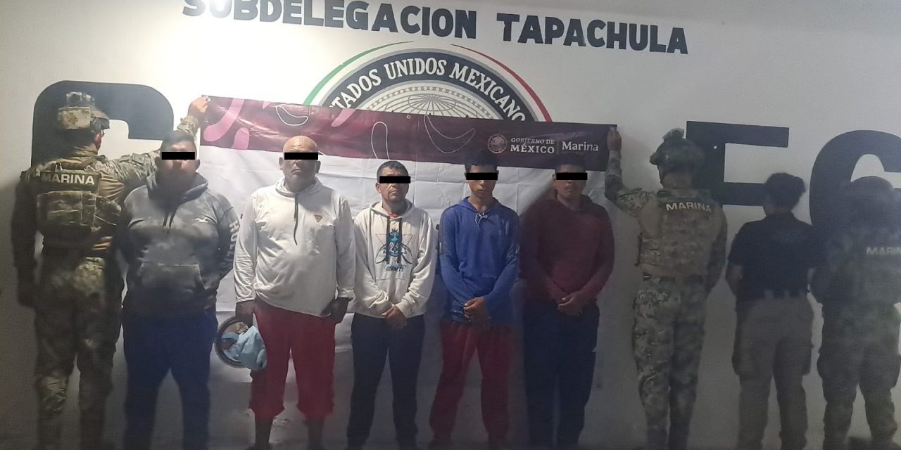 MARINA NIEGA POR SEXTA OCASIÓN CONSECUTIVA EL USO DEL MAR A LA DELINCUENCIA ORGANIZADA, ASEGURA 1.5 TONELADAS DE CARGA ILÍCITA Y DETIENE A CINCO PERSONAS, EN AGUAS FRENTE AL ESTADO DE CHIAPAS