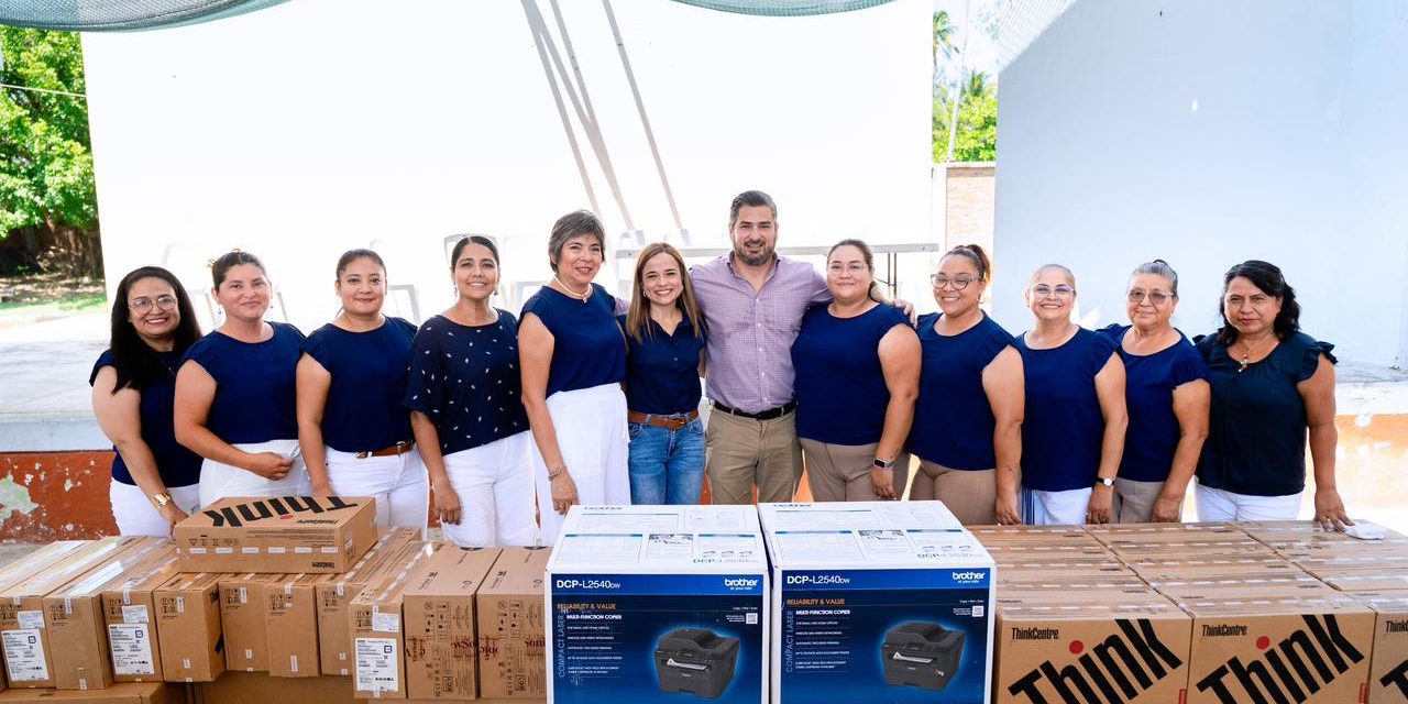 Gobierno Municipal, CFEnergía y TC Energía fortalecen a la Barra Norte con entrega de lámparas solares y equipo de cómputo