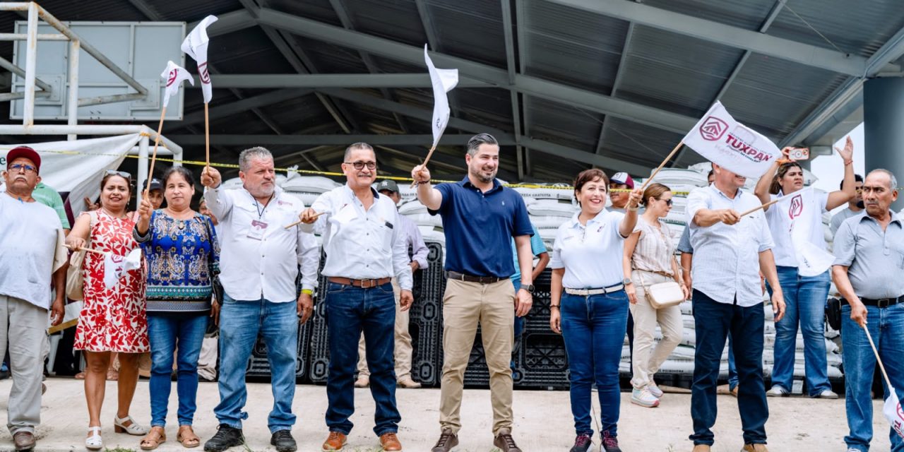 560 toneladas de Fertilizantes para el Bienestar fortalecen la producción agrícola en Tuxpan