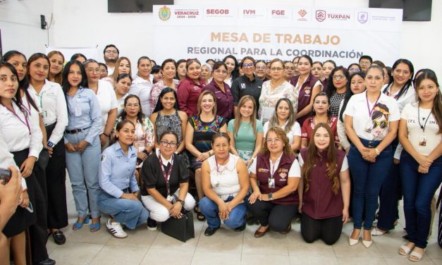 Tuxpan fortalece la coordinación interinstitucional para garantizar atención integral a mujeres víctimas de violencia