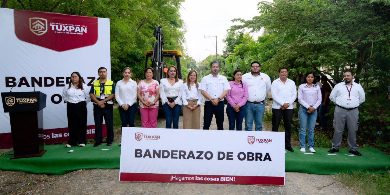 Gobierno de Tuxpan da banderazo de inicio a la primera de 46 obras programadas para este año