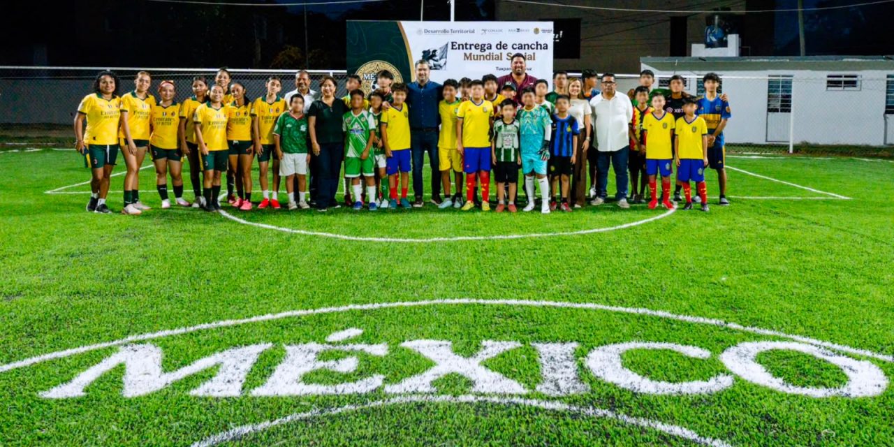 Se inaugura la segunda cancha de fútbol 5 de la SEDATU en Tuxpan