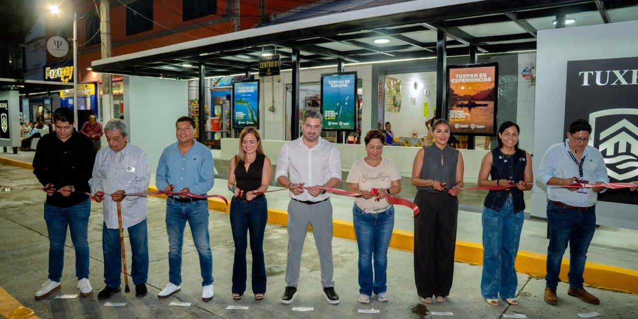 Ayuntamiento de Tuxpan inaugura nuevas paradas de autobuses Centro 01 y Centro 02